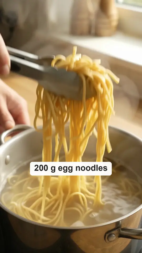 ภาพนิ่งจากวิดีโอตัวอย่าง: 200 g egg noodles